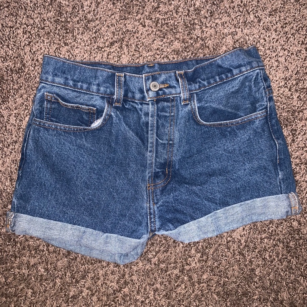 High-Wasted Denim Shorts